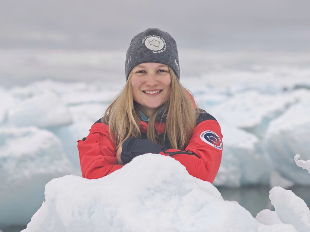 Stanislava on James Ross Island, Antarctica, during the 20th expedition of the Czech Antarctic Research Programme, captured in the austral summer of 2026.